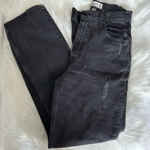 Abercrombie & Fitch 90s Straight Ultra High Rise Jeans - Black denim